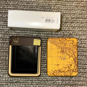 NWT Patricia Nash Men’s Double billfold ID wallet black leather N71060 MSRP $50